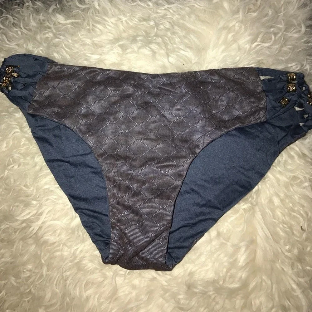 Beach Bunny Forget Me Knot Bikini Bottoms w/Gold Beads